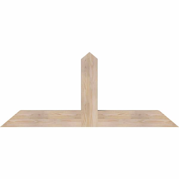 Ekena Millwork Portland Smooth Timber Gable Bracket, Douglas Fir, 60"W x 25"H x 5 1/2"D x 5 1/2"F, 10/12 Pitch GBW060X25X0606POR00SDF - main